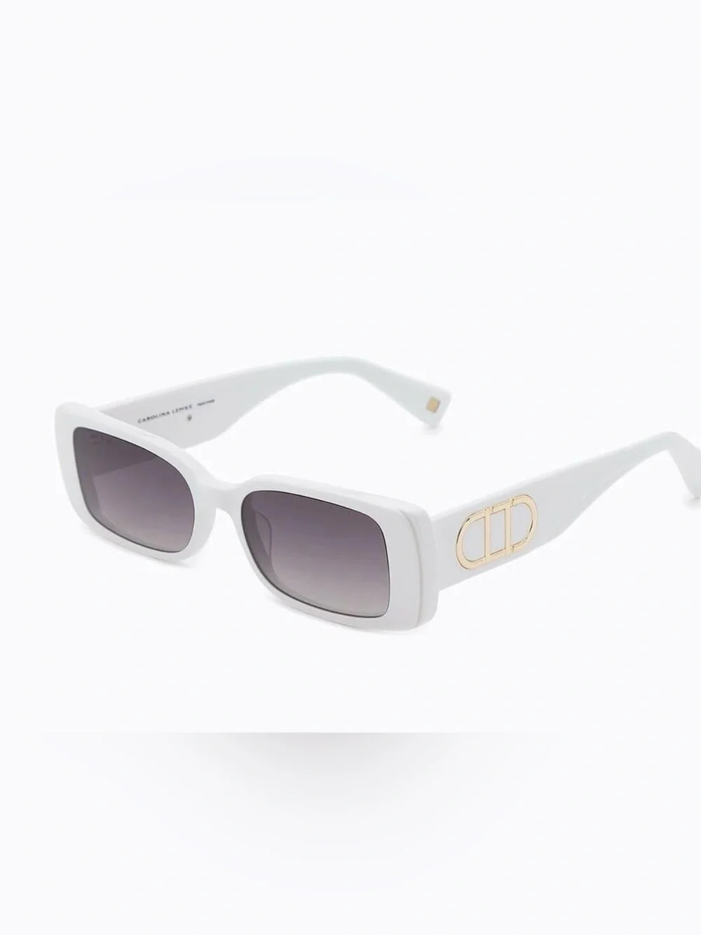 New in box Carolina Lemke Rectangular Logo Sunglasses